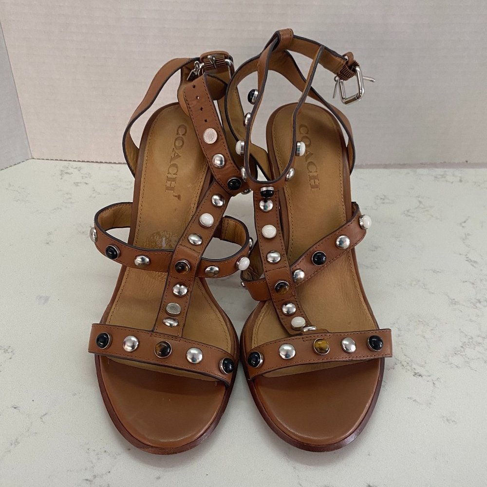 NWT Coach Isabel Brown Saddle High Heels